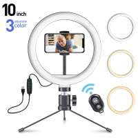 10'' inch LED Photography Light Selfie Led Ring Light With Tripod Phone Holder For Live Stream Makeup Photographic