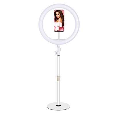 Selfie lamp Retractable desktop  10-inch USB  LED Ring Light, 3 Light Modes with Flexible Smartphone Stand &height adjustable